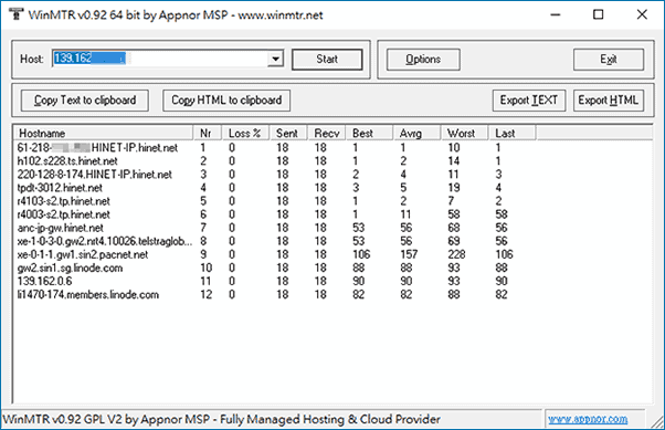 diagnosing network issues with mtr