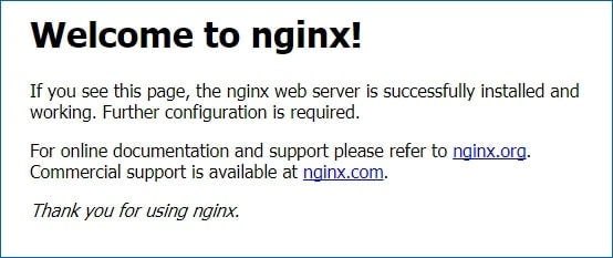 Nginx 預設網頁