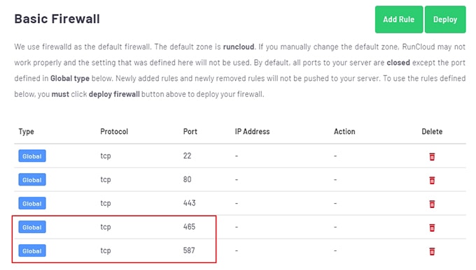 RunCloud Firewall